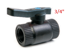 Kulový uzávěr 3/4" FF - plast