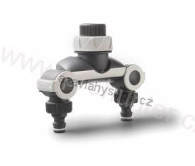 Hadicový konektor 3/4" se dvěma vývody, GREY