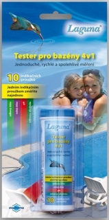 Bazénový tester vody 4 v 1 - Laguna   /10 měření/